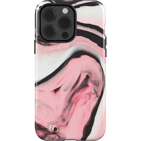 Pink Marble Ink iPhone 15 Pro Impact Case